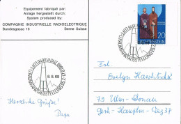 53962. Tarjeta VADUZ (Liechtenstein) 1969. SPACE, Espacio. Satelite Nimbus 2 METEOROLOGIA - Covers & Documents