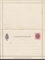 Denmark Postal Stationery Ganzsache Entier Korrespondancekort KK 12a, 10/8 Ø Perf. 10 3/4 Unused (2 Scans) - Postwaardestukken