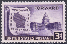 !a! USA Sc# 0957 MNH SINGLE (a2) - Wisconsin Centennial - Neufs