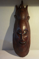 C41 Ancien Masque Tribal Africain - Afrikanische Kunst