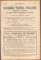 RIVISTA DEL 1915 - RASSEGNA TECNICA PUGLIESE - FERROVIA BARI GRUMO ATENA - PUBBL. OFFICINE DI SAVIGLIANO (STAMP330) - Testi Scientifici