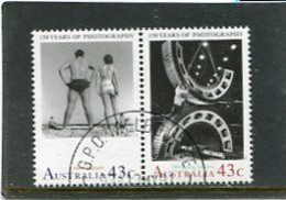 AUSTRALIA - 1991  43c  PHOTOGRAPHY  PAIR  FINE USED - Gebraucht