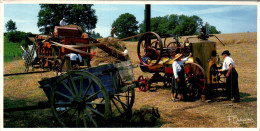 N°41560 Z -cpsm Grand Format -la Moisson- Les Animaux De Fer- - Tracteurs