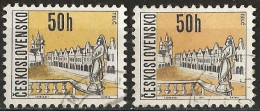 Czechoslovakia 1966/79 - Mi 1658x/58y - YT 1520/20a ( City : Telc ) - Oblitérés