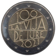 LE20021.1 - LETTONIE - 2 Euros Commémo. Reconnaissance République Lettonie- 2021 - Letonia