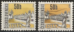 Czechoslovakia 1966/79 - Mi 1658x/58y - YT 1520/20a ( City : Telc ) - Used Stamps