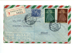 PORTUGAL - Affranchissement Sur Lettre Recommandée Par Avion - Lettres & Documents