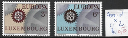 LUXEMBOURG 700-01 * Côte 2 € - 1967