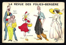 CPA Théâtre Publicité Publicitaire Réclame Non Circulé Folies Bergère Par Martel Yvonne Printemps Morton FERAUD - Werbepostkarten