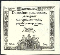 FRANCE * Assignat De 15 Sols * Loi 23 Mai 1793 * Série 877 * MM 29/LAF166 * Etat/Grade SUP+/XXF - Assegnati