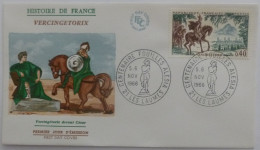 VERCINGETORIX DEVANT CESAR - Cachet Centenaire Fouilles ALESIA - Enveloppe Premier Jour FDC Timbre Cachet LES LAUMES - Préhistoire