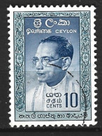 CEYLAN. N°334 Oblitéré De 1961. Ancien Premier Ministre. - Sri Lanka (Ceylan) (1948-...)