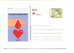 PORTUGAL DON DU SANG - Entier Postal - Sonstige & Ohne Zuordnung