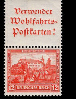 Deutsches Reich S 101 Nothilfe MNH Postfrisch ** Neuf - Markenheftchen  & Se-tenant