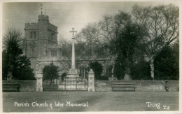 HERTS - TRING - PARISH CHURCH AND WAR MEMORIAL RP Ht320 - Hertfordshire