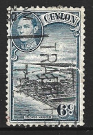 CEYLAN. N°254 Oblitéré De 1937. Port De Colombo. - Ceylon (...-1947)