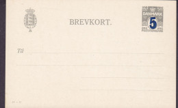 Denmark Postal Stationery Ganzsache Entier Brevkort EB 45a, 5/3 Ø Overprinted Surchargé - Postal Stationery