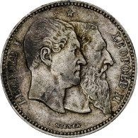 Belgique, Leopold II, 2 Francs, 2 Frank, 1880, Bruxelles, TTB, Argent, KM:39 - 2 Francs