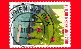 OLANDA - Nederland - Usato - 2001 - Francobolli Di Dicembre - Albero Di Natale Decorato - 0.60 - Usati