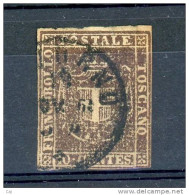 Italie  -  Toscane  :  Yv  19a  (o)   Brun Rouge - Toscana