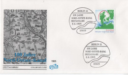 Germany Deutschland 1995 FDC 100 Jahre Nord-Ostsee-Kanal, Canceled In Berlin - 1991-2000