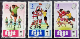 Fiji 1973, 60 Years Of Rugby Union In Fiji, MNH Stamps Set - Fiji (1970-...)