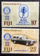Fiji 1976, 40 Years Of Rotary In Fiji, MNH Stamps Set - Fiji (1970-...)