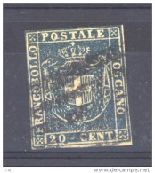 Italie  -  Toscane  :  Yv  20a  (o)  Bleu Gris - Toscana