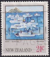 1983 Neuseeland ° Mi:NZ 870, Sn:NZ 780, Yt:NZ 840, Boats - Island Bay, Landscapes, By Rita Angus (1908-1970) New Zealand - Used Stamps