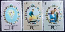 Fiji 1981, Wedding Of Prince Charles And Lady Diana, MNH Stamps Set - Fiji (1970-...)