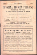 RIVISTA 1914 RASSEGNA TECNICA PUGLIESE - ACQUEDOTTO PUGLIESE PUBBL. OFFICINE DI SAVIGLIANO - ELENCO INGEGNERI (STAMP331) - Testi Scientifici