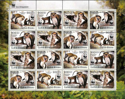 A7533 - GUINE BISSAU - ERROR MISPERF Stamp Sheet - 2013 - Animals, Monkeys, WWF - Altri & Non Classificati