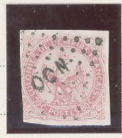 TAHITI   - N°6  COLONIES GÉNÉRALES  80c AIGLE ROSE VIF  -Obl - LOSANGE  O C N  - FRAPPE SUP - Used Stamps