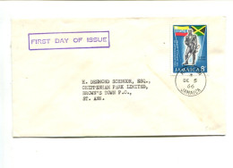 JAMAIQUE - Affranchissement Sur Lettre Intérieure - FDC Simon BOLIVAR - Jamaique (1962-...)