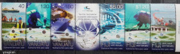 Fiji 2014, Joint Issue With Vanuatu - SS Fibre Optic, MNH Unusual Stamps Strip - Fiji (1970-...)