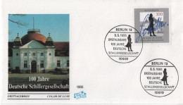 Germany Deutschland 1995 FDC 100 Jahre Deutsche Schillergesellschaft, Schiller Society, Canceled In Berlin - 1991-2000