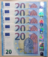 Euronotes FREE SHIPPING 20 Euro 2015 UNC < MX >< M007 > Portugal - Lagarde (5 Pcs) - 20 Euro