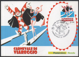 ITALIA VIAREGGIO 2016 - CARNEVALE DI VIAREGGIO - ANNULLO PRIMO GIORNO SU CARTOLINA POSTE ITALIANE - Carnival