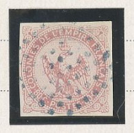 COLONIES GÉNÉRALES  - N° 6 - 80 C ROSE -TYPE AIGLE  Obl - LOSANGE  8x8 BLEU - Eagle And Crown