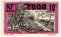 TOGO, FLORA, PALME DA COCCO, 1924, FRANCOBOLLI USATI Mi:TG 69, Scott:TG 220, Yt:TG 128 - Gebraucht