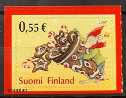 Finland 2007, Christmas, MNH Unusual Single Stamp - Unused Stamps