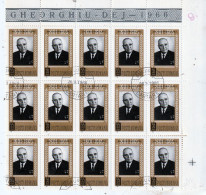 1966 -Président Gheorghe Gheorghiu Dej   FULL X 15 - Feuilles Complètes Et Multiples