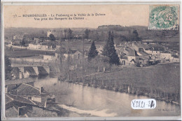 BOURDEILLES- LE FAUBOURG ET LA VALLEE DE LA DRONNE- VUE PRISE DES REMPARTS DU CHATEAU - Autres & Non Classés