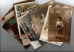 LOT 33 CP ENFANTS- Ecrites - Collections & Lots