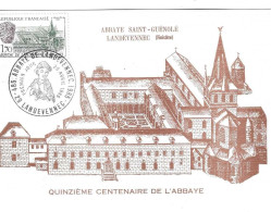 29 ; 15 ème Centenaire Abbaye St Guénolé, Landevennec, Timbre Et Oblitération , 2 Scans - Landévennec