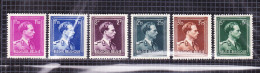 1943 Nr 641-46* Met Scharnier,zegel Uit Reeks Leopold III.OBP 4,5 Euro. - 1936-1957 Offener Kragen