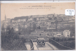 ANGOULEME- LE PONT DE L HIRONDELLE SUR LA LIGNE DE L ETAT ET VUE SUR ST-AUSONE- JOLIE AUTOMOBILE - Angouleme