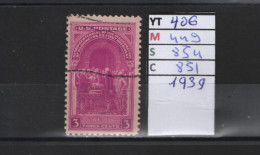 PRIX FIXE Obl 406 YT 449 MIC 854 SCO 851 GIB Washington Prête Serment 1939Etats Unis 58A/02 - Used Stamps