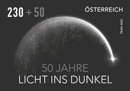 Austria Österreich 2022 - 50 Years Of LICHT INS DUNKEL Black Print Mnh** - Proofs & Reprints