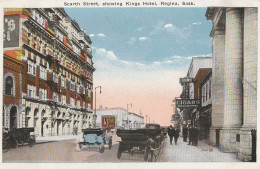 Scarth Street, Showing Kings Hotel, Regina, Sask.  Carte RARE - Regina